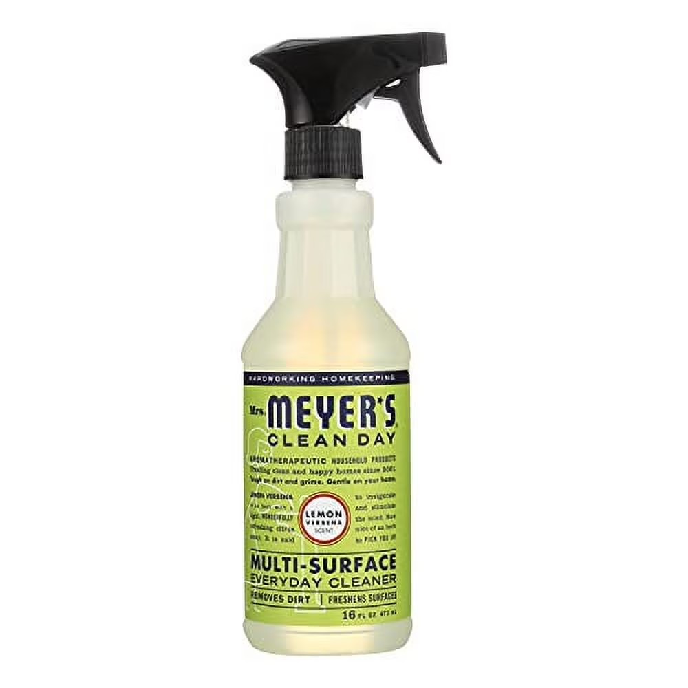 Mrs. Meyer's Clean Day Multi-Surface Cleaner Spray, Plant-Derived Daily Wipe-Down Formula, Lemon Verbena, 16 fl oz