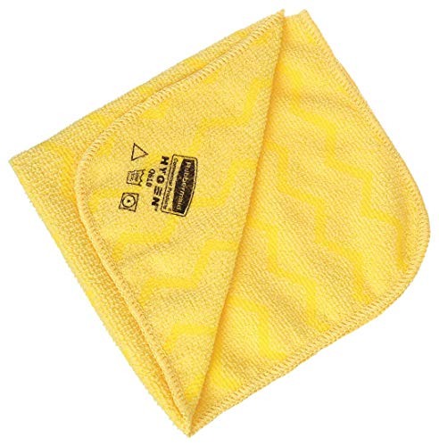 Rubbermaid Commercial Microfiber Cleaning Cloth Pack of 12, Color-Coded for Zone Cleaning Programs