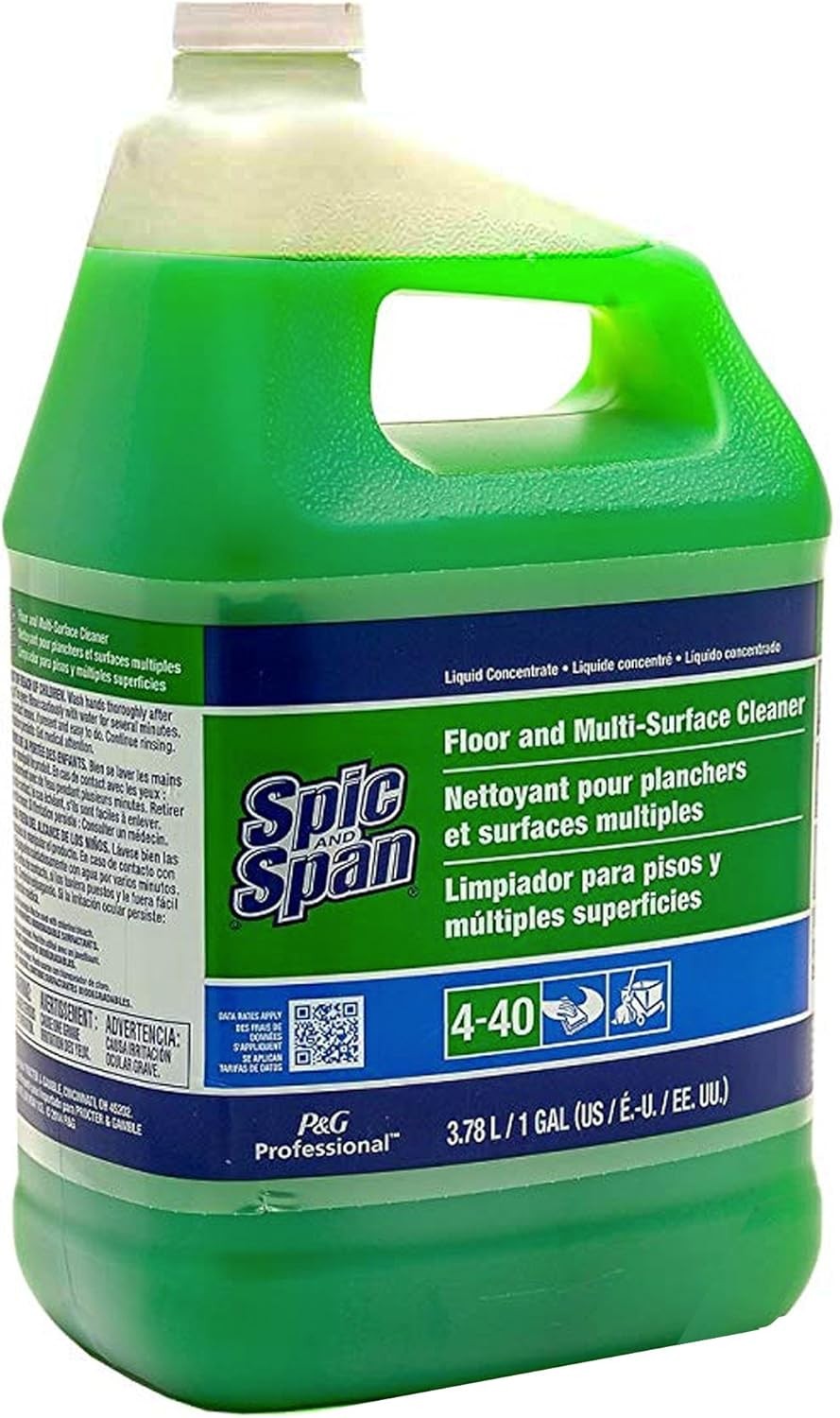 Spic and Span Floor Cleaner Concentrate, Heavy Soil Formula for Entryways & High-Traffic Areas, 1 Gallon