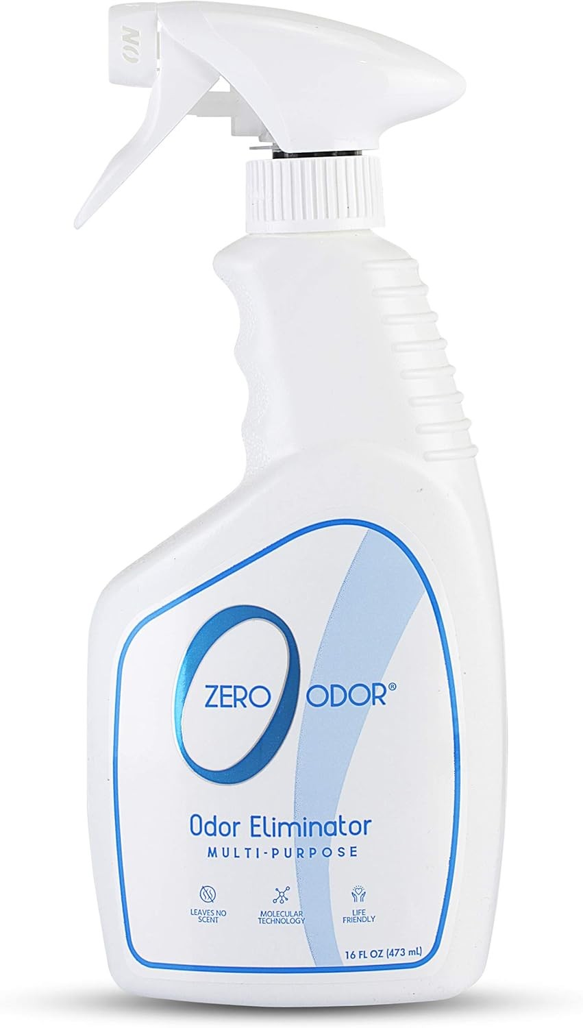Zero Odor Multi Purpose Odor Eliminator Mist for Restrooms Trash Rooms & Soft Goods, 16 fl oz
